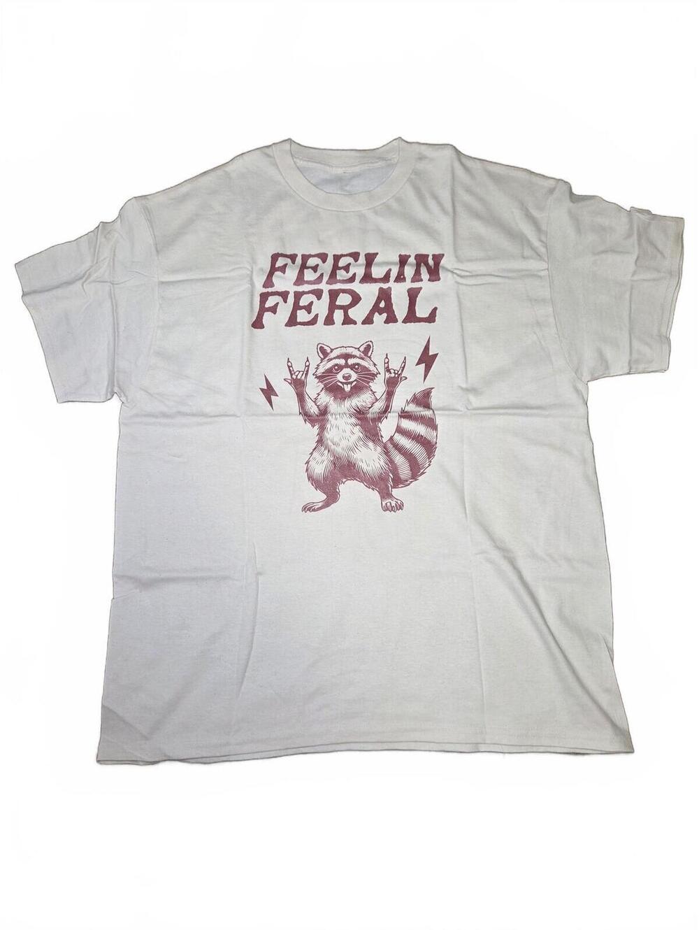 Feelin Feral Raccoon Graphic T-Shirt | XXL